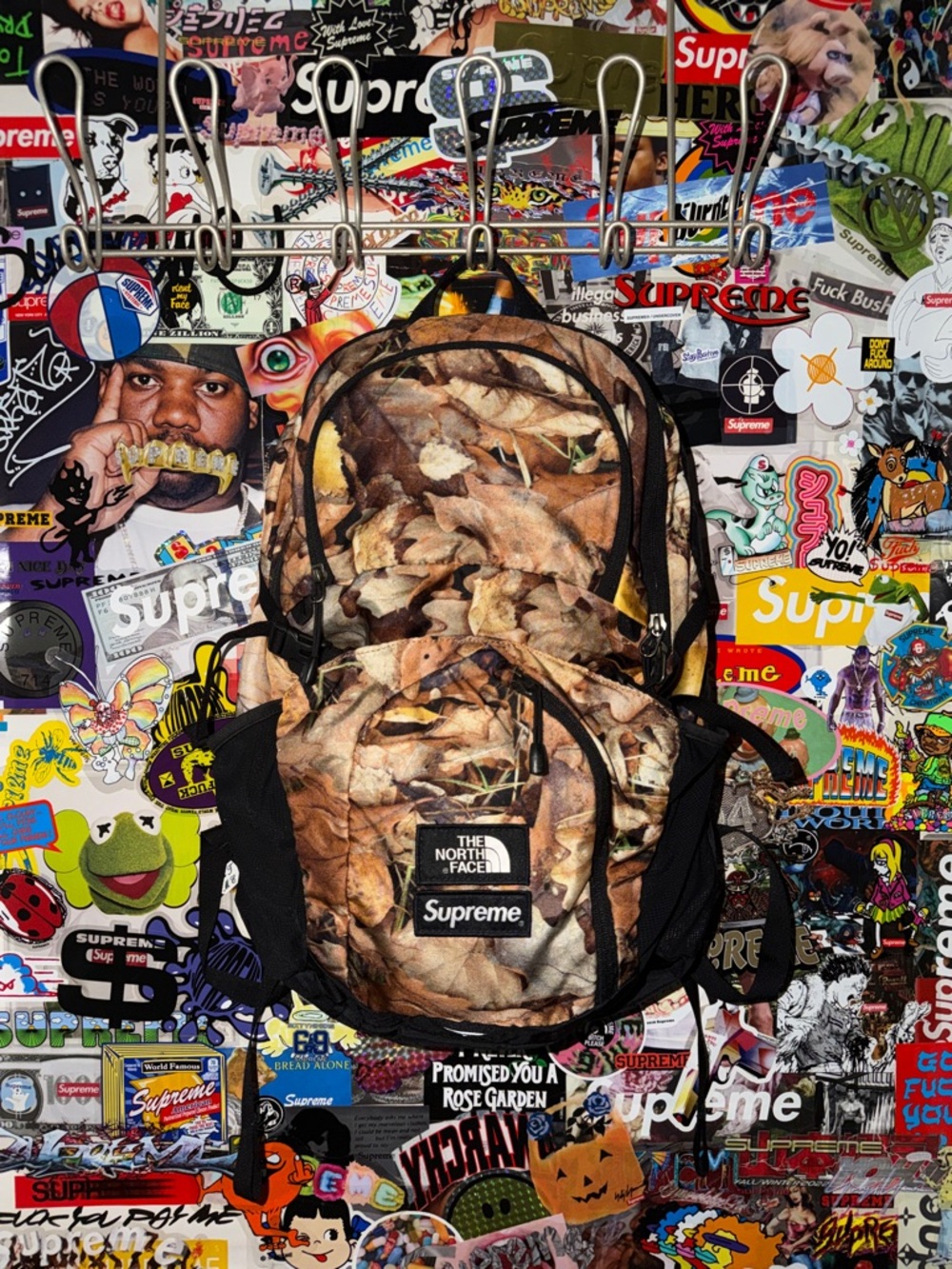 FW16 Supreme The North Face TNF Pocono Leaves Camo Backpack
